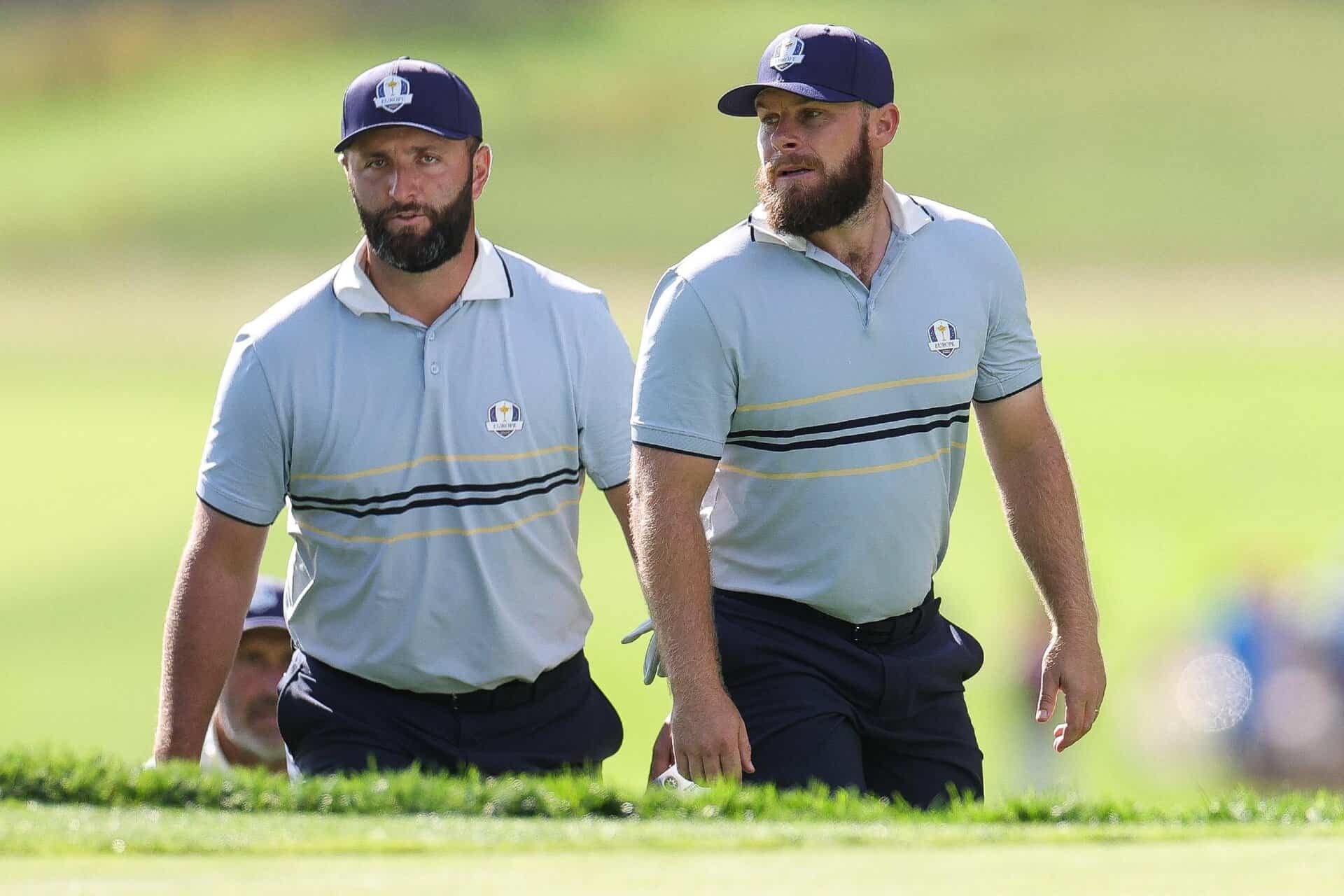 Jon Rahm and Tyrrell Hatton at the 2025 Ryder Cup | Source: Getty Images